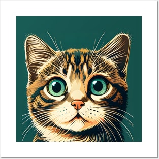 Cute Cat Face Surprise Lover - Funny Kitty Posters and Art